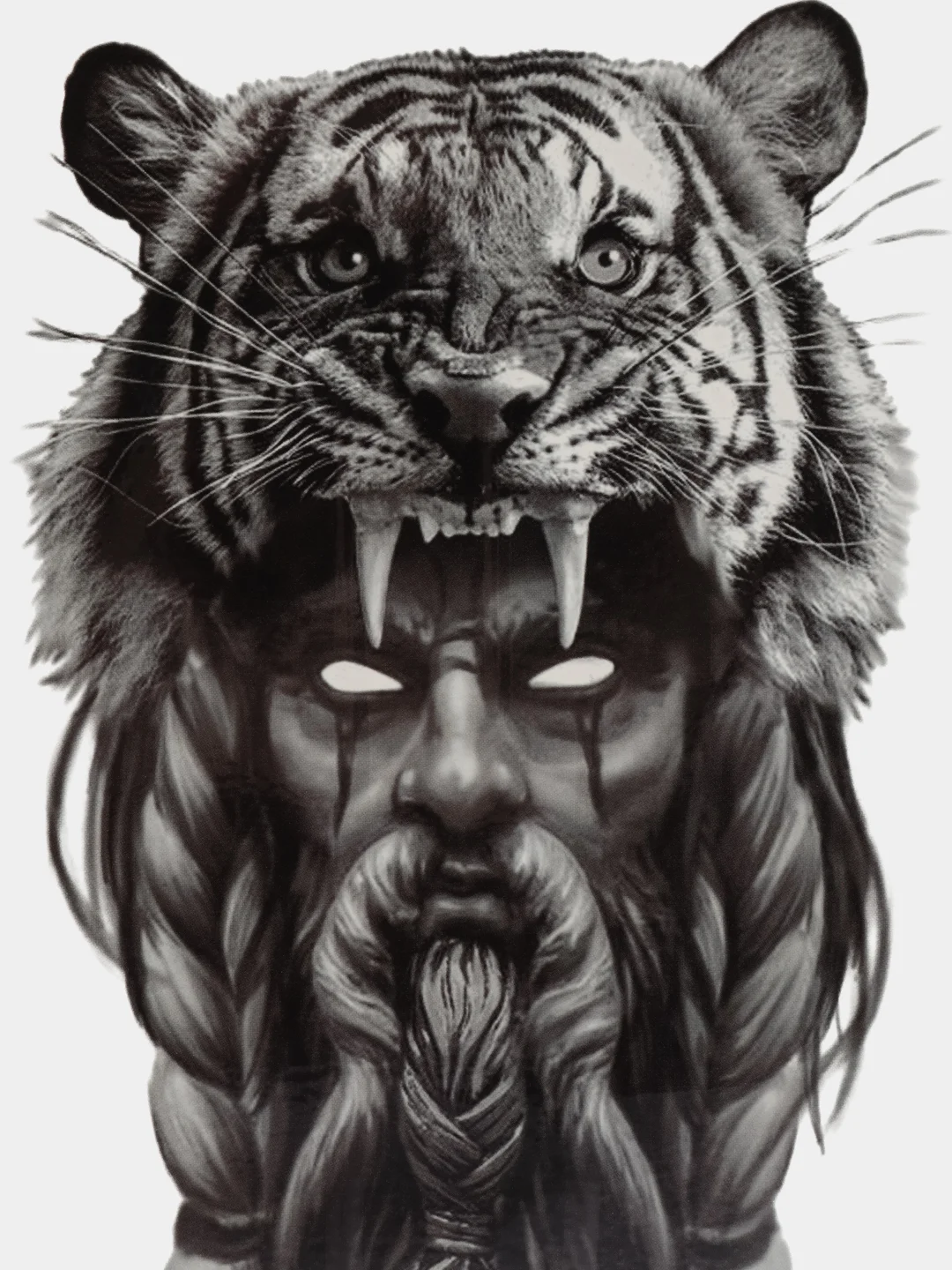 Белый временное мужское тату, викинг, переводная тату, tatto