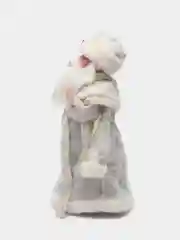 Алый музыкальный Дед Мороз, музыкальная Снегурочка, игрушка под ёлку, новогодние игрушки