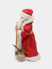 Красный музыкальный Дед Мороз, музыкальная Снегурочка, игрушка под ёлку, новогодние игрушки