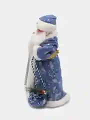 Синий музыкальный Дед Мороз, музыкальная Снегурочка, игрушка под ёлку, новогодние игрушки