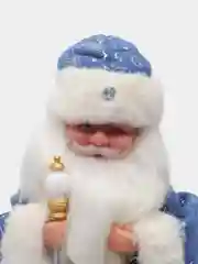 Синий музыкальный Дед Мороз, музыкальная Снегурочка, игрушка под ёлку, новогодние игрушки