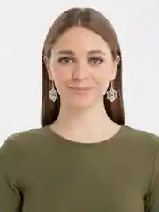 Прозрачный сережки бижутерные "Снежинки"