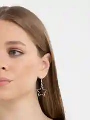 Серебряный серьги подвески "Звездочки"