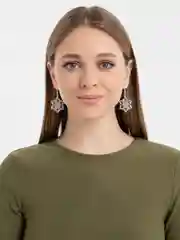 Серебряный сережки бижутерные "Снежинки"