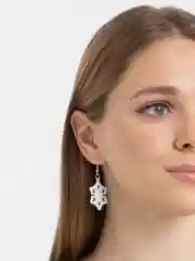 Белый сережки бижутерные "Снежинки"