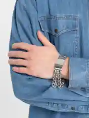 Серебряный браслет мужской, золочение и серебрение