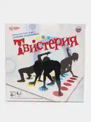 Белый детская напольная игра на равновесие "Твистер и Я", в коробке, 120 х 180 см