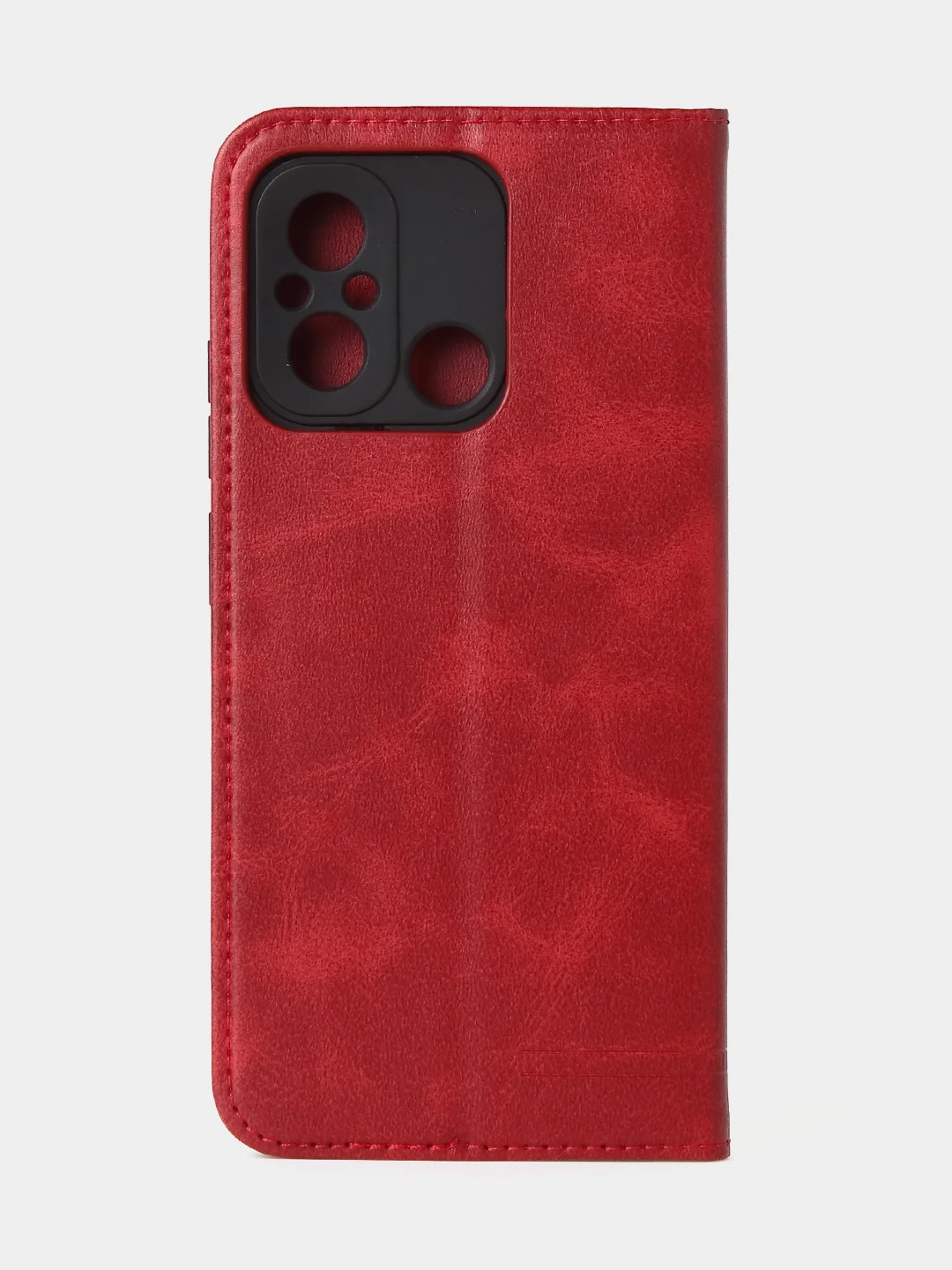 Красный чехол-книжка GQ для Redmi 12C / Poco C55 из высококачественной искусственной кожи