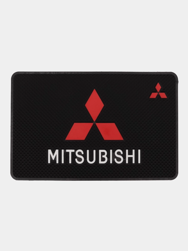 Противоскользящий коврик на панель, с логотипом автомобиля (не липкий) Mitsubishi