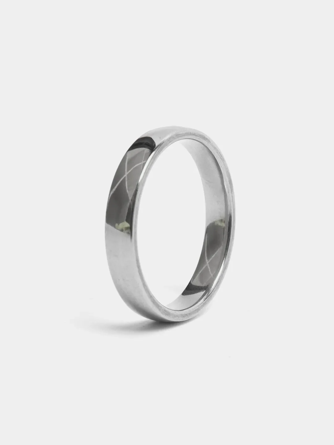Серебряный кольцо из титановой стали, унисекс, круглое