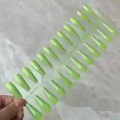 Лесной зеленый накладные ногти, типсы для маникюра, акриловые