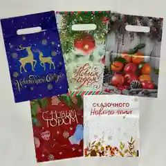 Новогодние пакеты, 20 х 30, набор из 5 штук и 6 штук, 20 видов