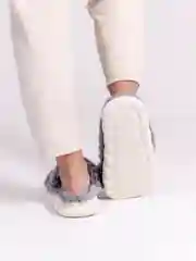 Серый тапочки домашние, женские, мужские, меховые