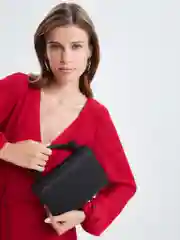 Черный сумка женская Zarina со стразами