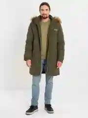 Зеленый куртка мужская удлененная зимняя утепленная