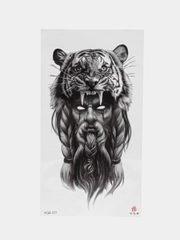 Временное мужское тату, викинг, переводная тату, tatto