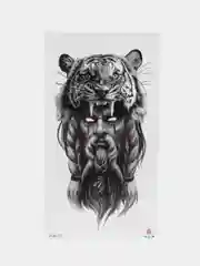Белый временное мужское тату, викинг, переводная тату, tatto