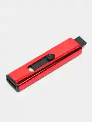 Алый зажигалка спираль, в коробке, USB зарядка, без проводов