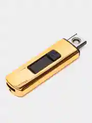 Желтый зажигалка спираль, в коробке, USB зарядка, без проводов