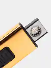Желтый зажигалка спираль, в коробке, USB зарядка, без проводов