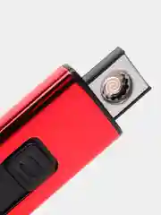 Красный зажигалка спираль, в коробке, USB зарядка, без проводов