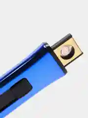 Синий зажигалка спираль, в коробке, USB зарядка, без проводов