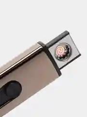 Тёмно-серый зажигалка спираль, в коробке, USB зарядка, без проводов