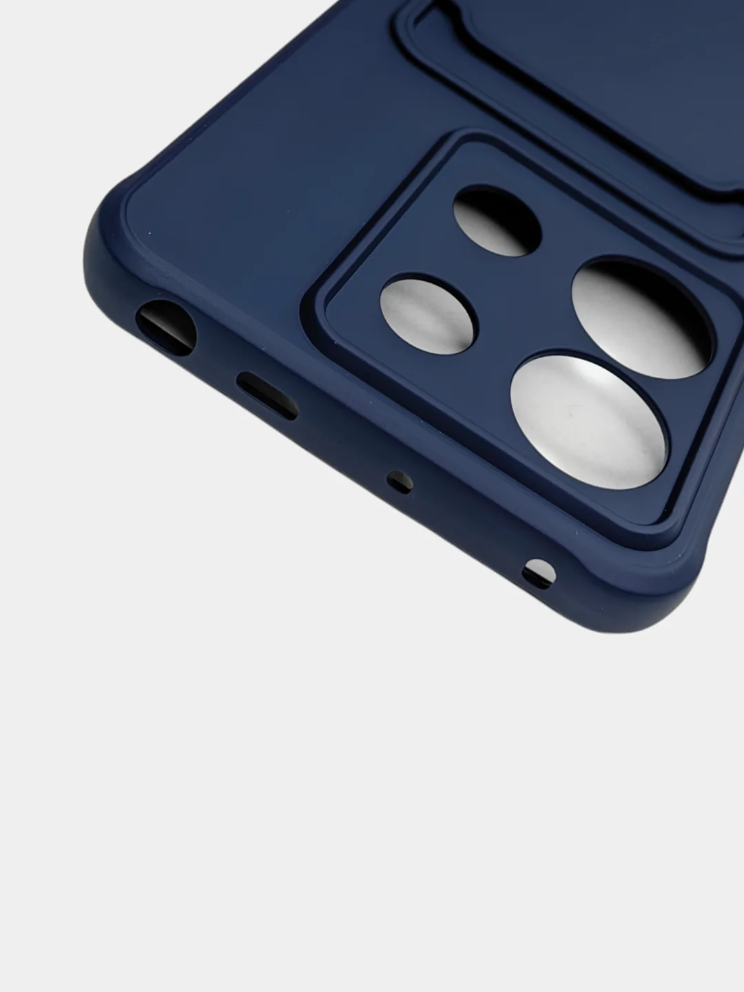 Темно-синий чехол на Xiaomi Redmi Note 13 Pro 5G (Сяоми Редми Нот 13 Про 5G), силиконовый, с карманом