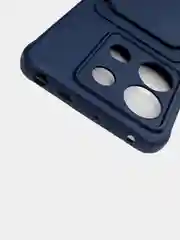 Темно-синий чехол на Xiaomi Redmi Note 13 Pro 5G (Сяоми Редми Нот 13 Про 5G), силиконовый, с карманом