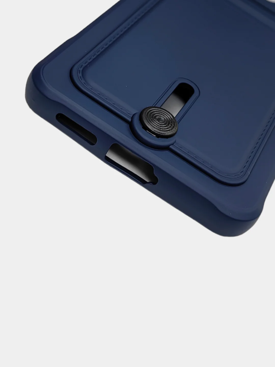 Темно-синий чехол на Xiaomi Redmi Note 13 Pro 5G (Сяоми Редми Нот 13 Про 5G), силиконовый, с карманом