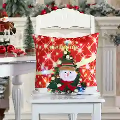 Лазурный новогодняя наволочка со светодиодной подсветкой "Merry Christmas"