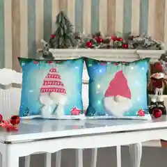 Лазурный новогодняя наволочка со светодиодной подсветкой "Merry Christmas"