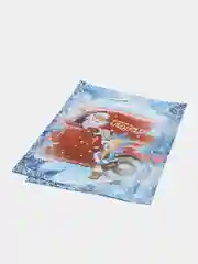 Серебряный пакет подарочный, новогодний "С Новый годом!", 31 х 40 см