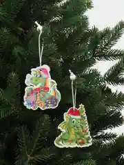 Тёмно-зелёный набор ёлочных игрушек деревянных символ года, 12 штук