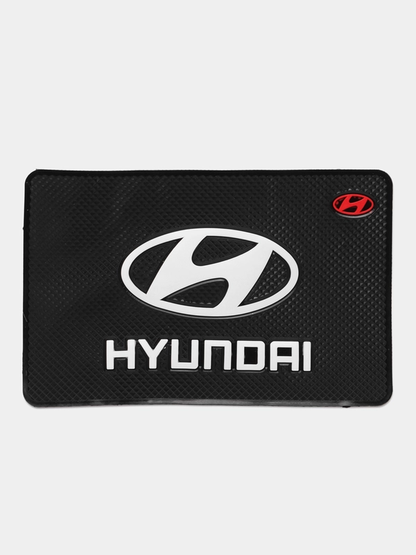 Противоскользящий коврик на панель, с логотипом автомобиля (не липкий) Hyundai