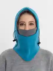 Голубой балаклава зимняя флисовая двойная теплая бафф, снуд, шапка-шлем