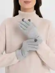 Серый перчатки женские, теплые