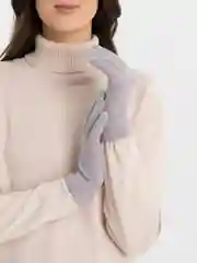 Серый металлик перчатки женские зимние