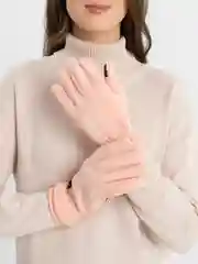 Розовый перчатки флисовые, зимние