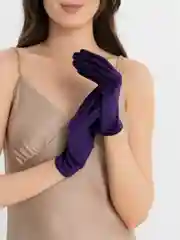 Индиго перчатки женские длинные / короткие бархатные черные