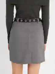 Серый школьная юбка,юбка женская, юбка плисе, юбка теплая,