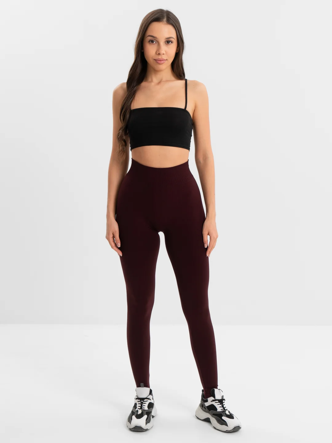 Бордовый легинсы Giulia Leggings 01