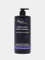 Шампунь серебристый для нейтрализации желтизны EXPERT BLOND SILVER, без сульфатов, 1000 мл
