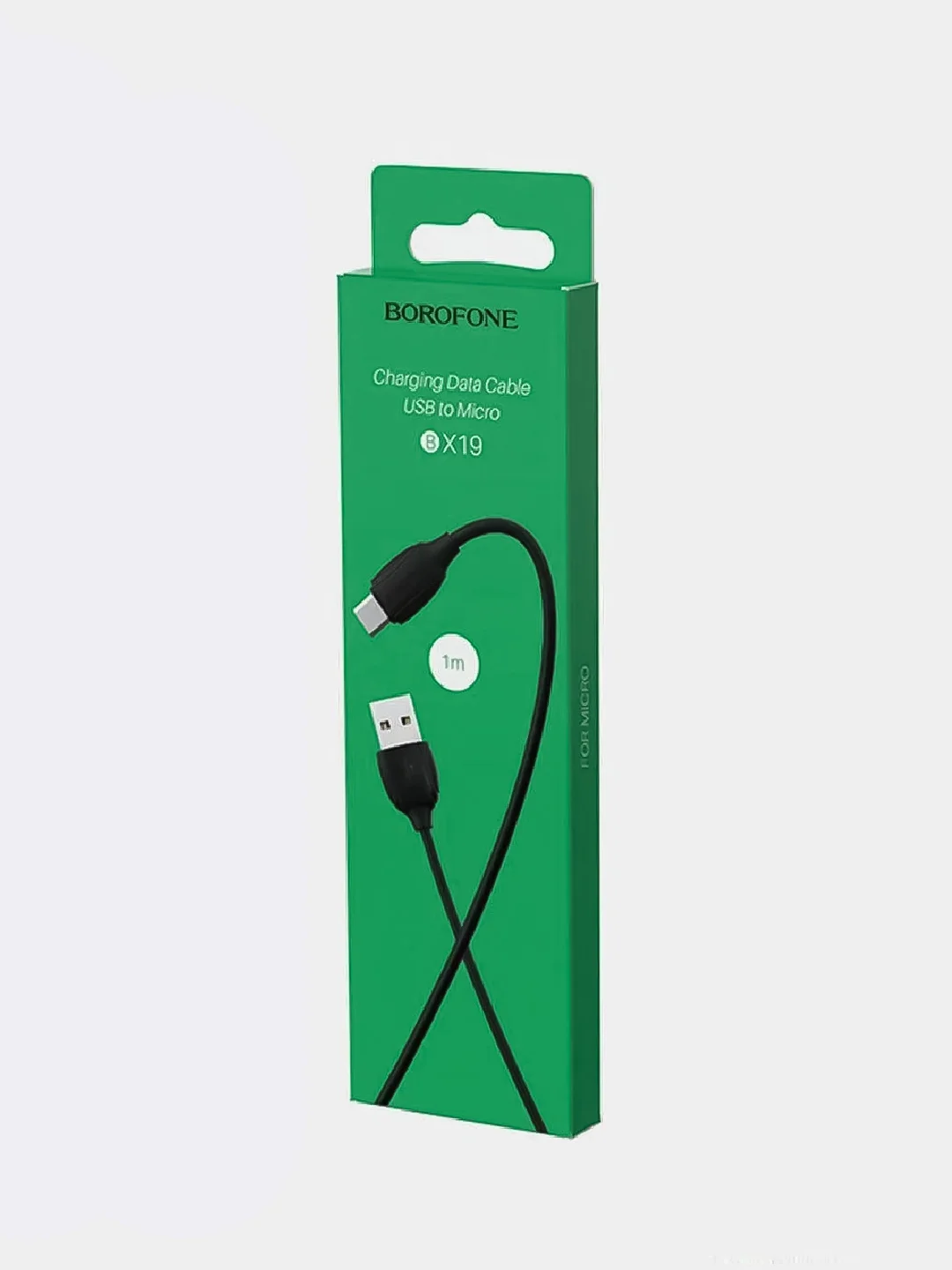 Черный кабель для зарядки и передачи данных Borofone BX19 Micro-USB для android