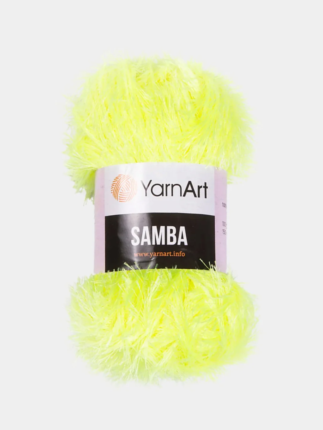 Лимонный пряжа YarnArt Samba, 150 м, 100 г, 100% полиэстер