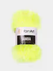 Лимонный пряжа YarnArt Samba, 150 м, 100 г, 100% полиэстер