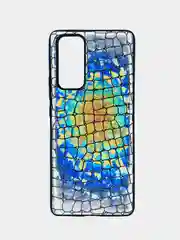 Серебряный чехол Huawei Honor 30 Pro+ / Honor 30 Pro Plus силиконовый, имитация змеиной кожи