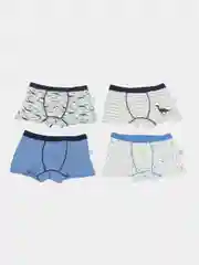 Голубой трусы детские, 4 шт, трусики для мальчика, боксеры