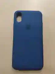 Синий чехол с бархатом внутри IPhone X / XS