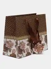 Коричневый пакет подарочный, упаковка на любой праздник, 23*18*10 см